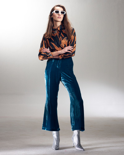 PANTALÓN VELVET CELESTE