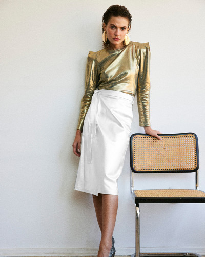 FALDA WRAP BLANCO