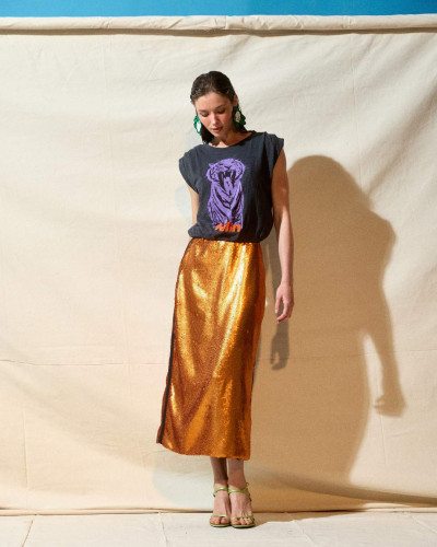 FALDA SPARKS COBRE