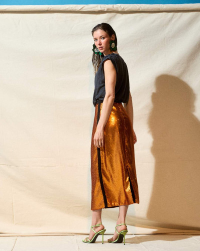 FALDA SPARKS COBRE