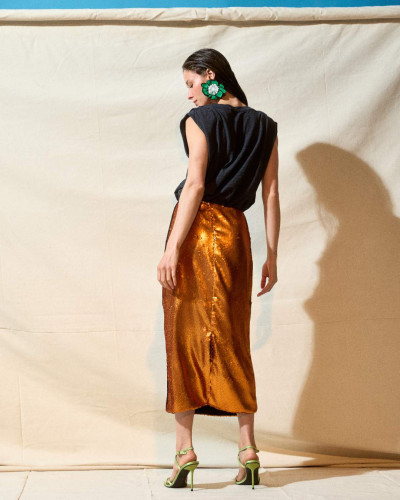 FALDA SPARKS COBRE