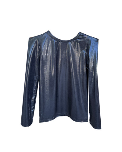 POLERA BOWIE NEGRO METALIZADO