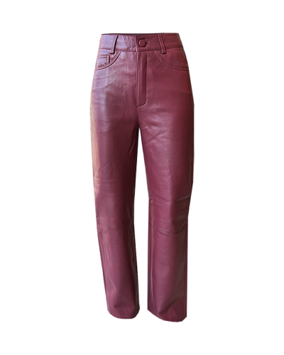 PANTALÓN BOBBY CUERO BURDEOS