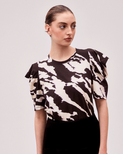 POLERA BECK BLACK CEBRA