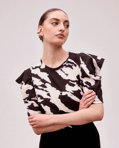POLERA BECK BLACK CEBRA