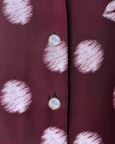 BLUSA CABARETE DOTS BURDEOS