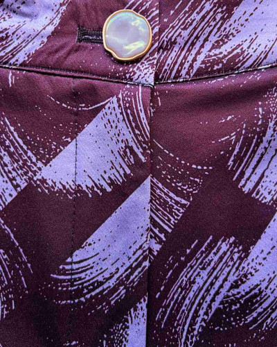 PANTALÓN MAJO DOTS BLUR BURDEOS