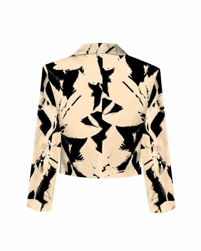 BLAZER MÓNACO ABSTRACT FLOWER ECRU