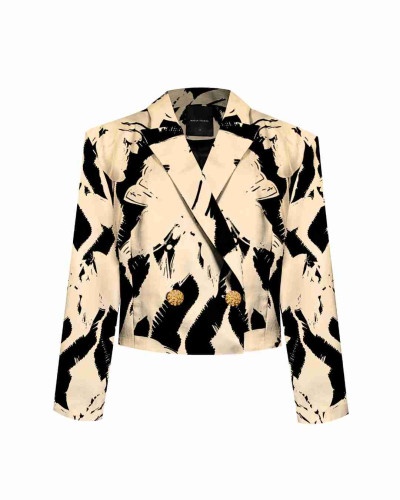 BLAZER MÓNACO ABSTRACT FLOWER ECRU