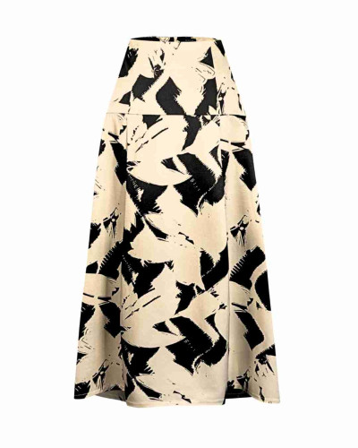 FALDA VENUS ABSTRACT FLOWER ECRU