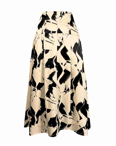 FALDA VENUS ABSTRACT FLOWER ECRU