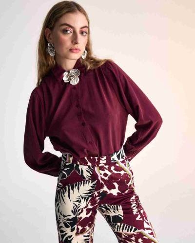BLUSA DALÍ BURDEOS