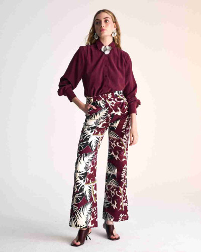 BLUSA DALÍ BURDEOS