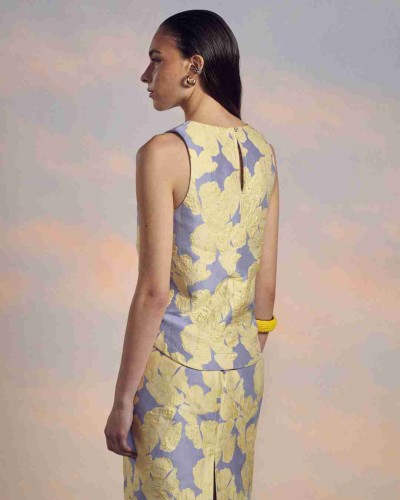 BLUSA CANNES YELLOW FLOWER