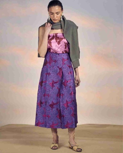 BLUSA SEVILLA ABSTRACT FLOWER PINK