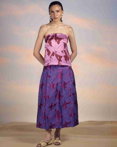 FALDA VENUS PURPLE FLOWER