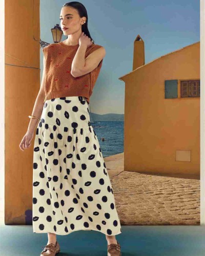 FALDA REPELLER DOTS B/W