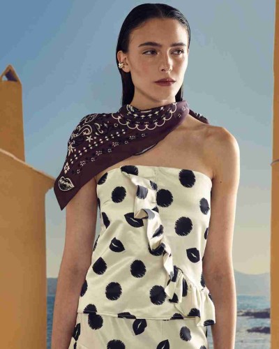 BLUSA CALI DOTS B/N