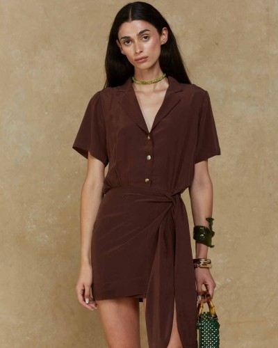 VESTIDO OCTAVIA CHOCOLATE