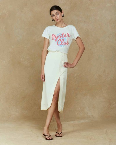 FALDA AMALFI PALM AMARILLO