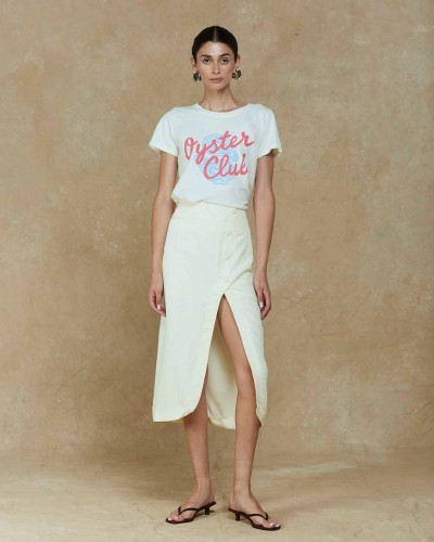 FALDA AMALFI PALM AMARILLO