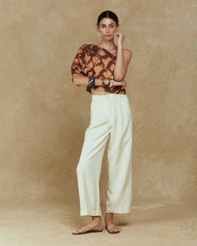 BLUSA CAIMÁN PALM LINO