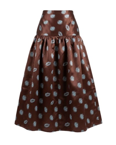 FALDA REPELLER DOTS CAFÉ