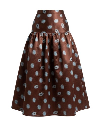 FALDA REPELLER DOTS CAFÉ