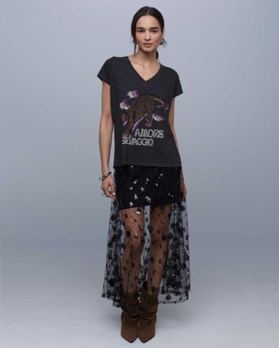 FALDA SHINE NEGRA