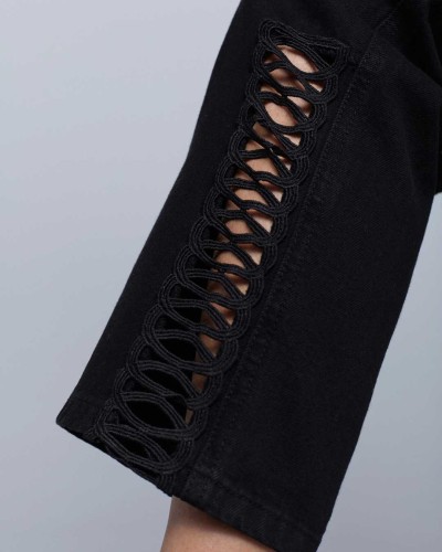 PANTALÓN MACRAMÉ NEGRO HUMO
