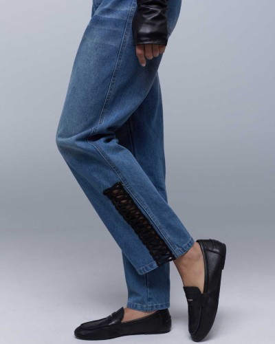 PANTALÓN MACRAMÉ AZUL