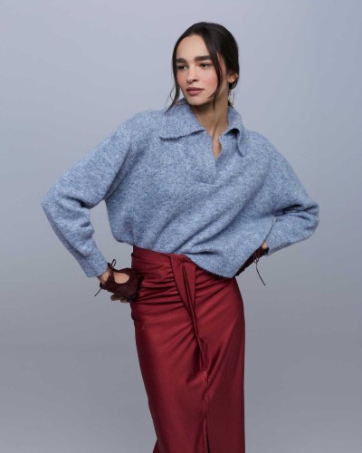 CHALECO PROVENZA CELESTE