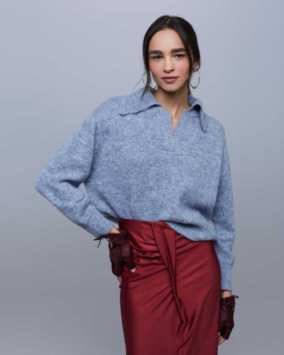 CHALECO PROVENZA CELESTE