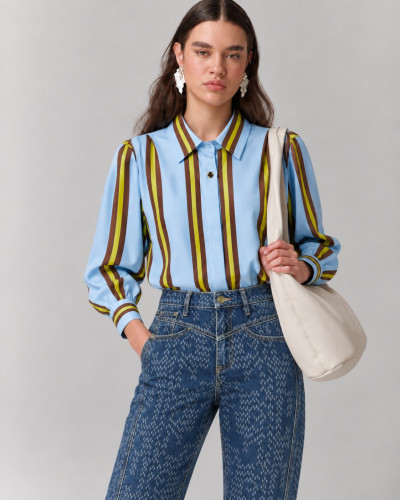 BLUSA TROPEZ RAYA CELESTE